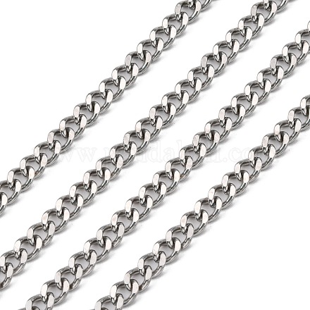 304 Stainless Steel Twist Chains CHS-K001-19-4.5mm-1