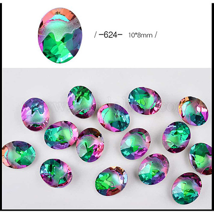 Accesorios de decoración del arte de uñas clavo del diamante artificial de punta acentuada MRMJ-K001-51-02-1