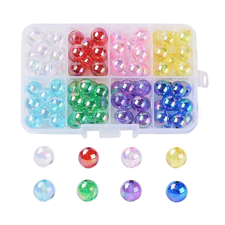 8 Colors Eco-Friendly Transparent Acrylic Beads MACR-X0020-04-10mm-1