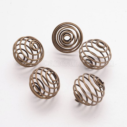 Fer cages spirale de perles E299Y-NFAB-1