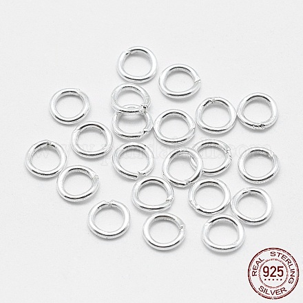 925 anillos redondos de plata esterlina STER-L063-03A-S-1