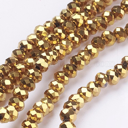 Chapelets de perles en verre électroplaqué X-EGLA-R080-4mm-02-1