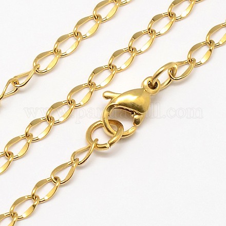 Trendy Men's 304 Stainless Steel Twisted Chain Necklaces X-NJEW-M069-A-01-1