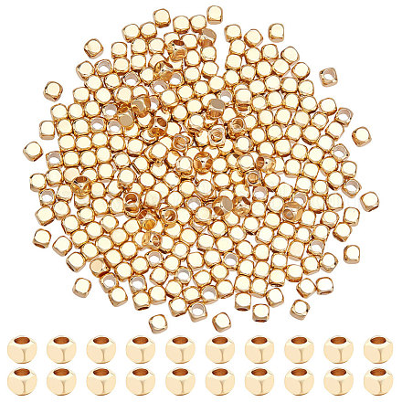 Nbeads 300 Stück echte 18k vergoldete Perlen KK-NB0002-76-1