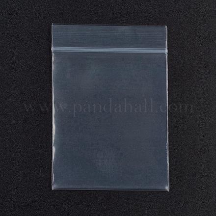 プラスチックジップロックバッグ  再封可能な包装袋  トップシール  セルフシールバッグ  長方形  ホワイト  7x5cm  片側の厚さ：3.9ミル（0.1mm）  100個/袋 OPP-G001-B-5x7cm-1