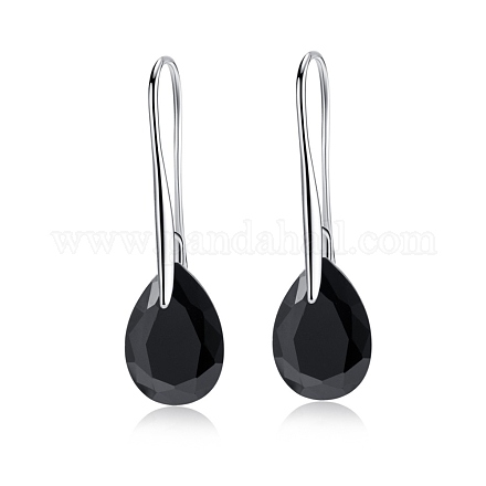 Platinum Tone Stainless Steel Dangle Earrings EJEW-EE0002-06B-1