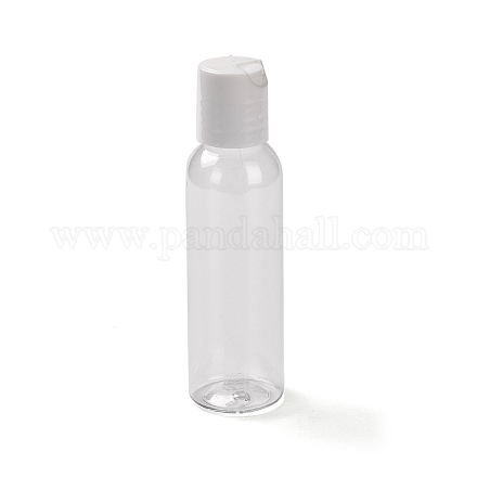 プラスチック製の詰め替え可能なボトル  ディスクトップキャップボトル  透明  3.2x11.6cm AJEW-XCP0002-26-1