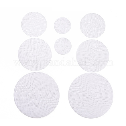 PandaHall Elite 8Pcs 4 Style DIY Flat Round Plastic Mesh Sheet DIY-PH0003-75-1
