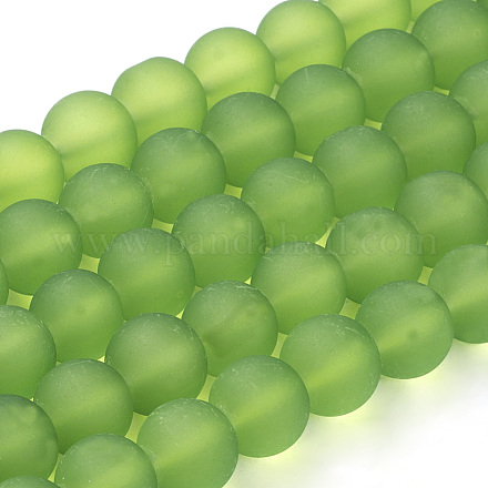 Chapelets de perles en verre transparent GLAA-S031-8mm-34-1