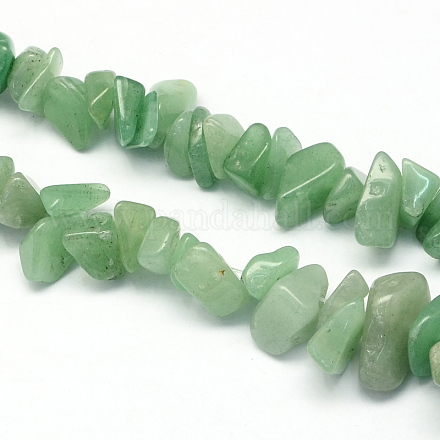 Aventurina verde hebras de abalorios de piedra naturales X-G-R192-B19-1