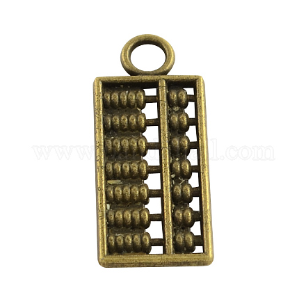 Tibetan Style Alloy Abacus Pendants TIBEP-Q041-115AB-NR-1