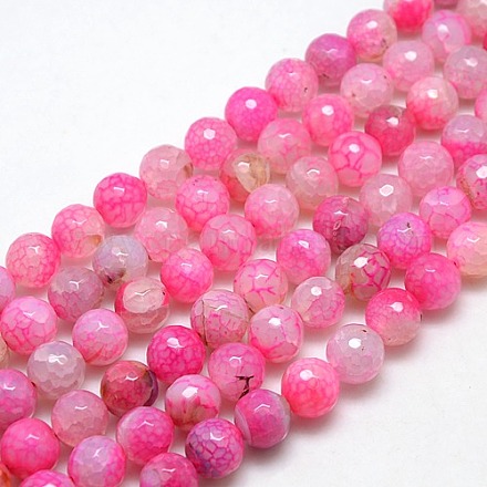 Natural Agate Round Beads Strand G-L084-12mm-33-1