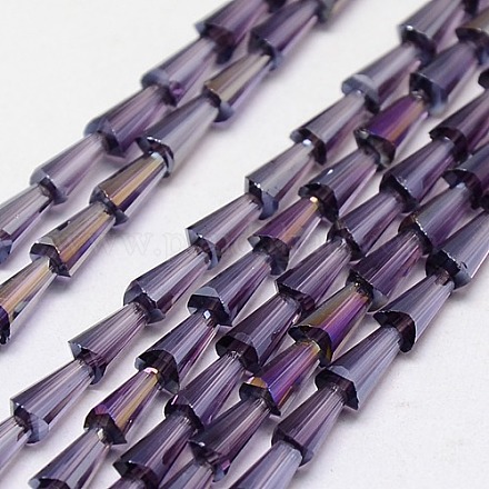 Electroplate Glass Beads Strands EGLA-J046-AB06-1