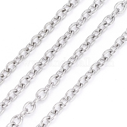 3.28 Feet 304 Stainless Steel Cable Chains X-CHS-F006-02B-P-1