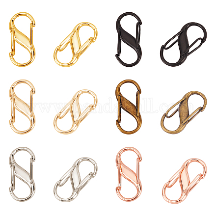 PandaHall 7 Colors 14Pcs Adjustable Metal Buckles for Chain Strap Bag FIND-PH0002-89-1