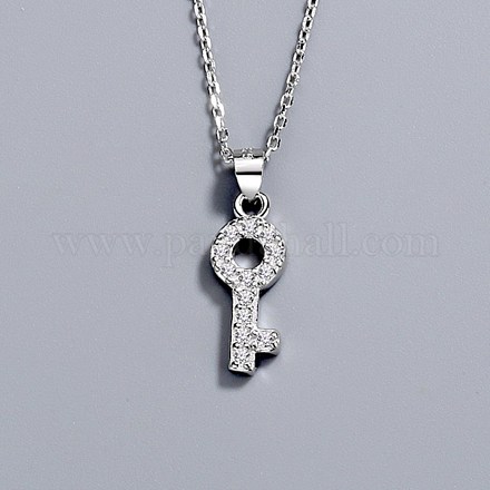 925 Sterling Silver Pendant Necklaces NJEW-BB50430-1