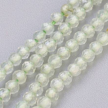 Chapelets de perles en préhnite naturelle G-F568-072-2mm-1