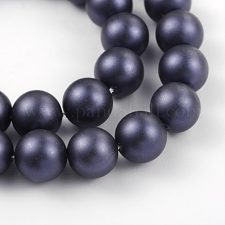 Round Shell Pearl Bead Strands BSHE-J011-6mm-A02-1