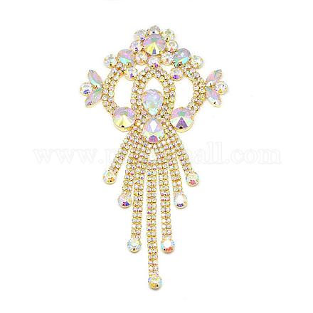 Messing Strass Cabochons RB-S042-02G-AB-1