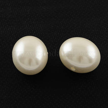 ABS Plastic Imitation Pearl Oval Beads MACR-S263-A41-1