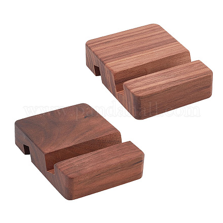NBEADS 2 Pcs Wooden Cell Phone Stands AJEW-WH0248-154-1