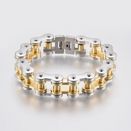 Bracelets en 201 acier inoxydable pour hommes BJEW-H569-17MM-E-1