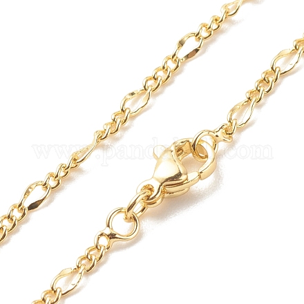 Figaro-Ketten-Halskette aus Messing für Frauen NJEW-P265-30G-1