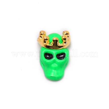 Alloy Skull with Crown Cabochons MRMJ-WH0078-05D-1