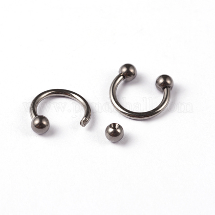 Titanium Steel Belly Rings AJEW-F018-04P-1