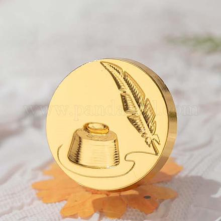 Cabeza de sello de aleación de sello de cera de tono dorado STAM-PW0005-016G-09-1