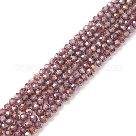 Chapelets de perles en verre électroplaqué EGLA-D021-81-1