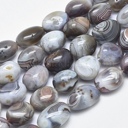 Chapelets de perles en agate naturelle du Botswana G-F547-11-A-1