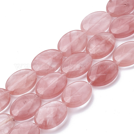 Chapelets de perles en verre de quartz de cerise G-S292-50-1