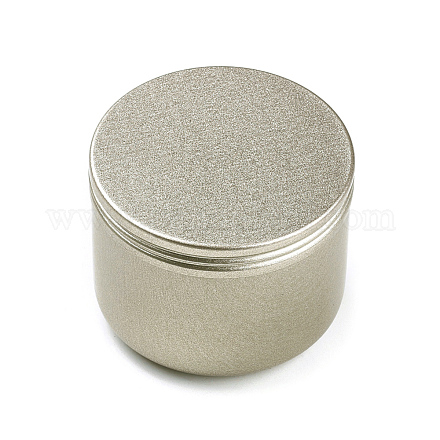 丸いアルミ缶  アルミジャー  化粧品の貯蔵容器  ろうそく  キャンディー  ねじ蓋付き  テクスチャ  ライトゴールド  5.1x4cm CON-F006-08LG-1