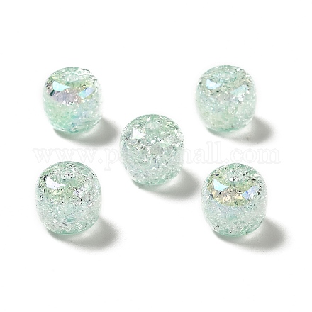 Placage uv perles acryliques craquelées irisées arc-en-ciel PACR-M002-04A-1