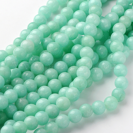 Brins de perles de jade naturels et teints GSR055-1