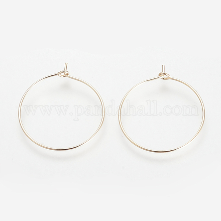 Brass Hoop Earrings KK-S327-10KC-1