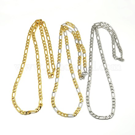 304 изготовление ожерелья-цепочки из нержавеющей стали Фигаро STAS-A028-N021-1