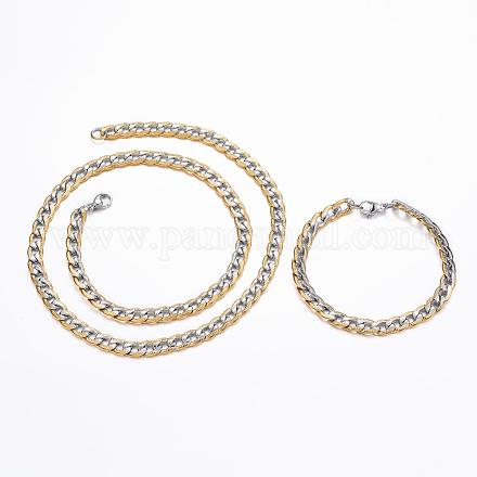 304 Stainless Steel Jewelry Sets SJEW-H067-16GP-1