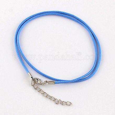 Воском хлопка ожерелье шнура материалы MAK-S032-1.5mm-139-1