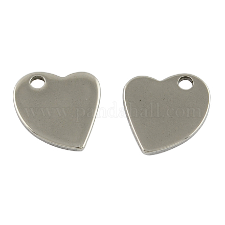 304 ciondolo tag in acciaio inossidabile con marchio a cuore STAS-S028-01-1