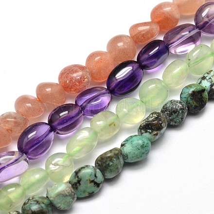 Mixed Gemstone Nuggets Beads Strands G-J335-M-1