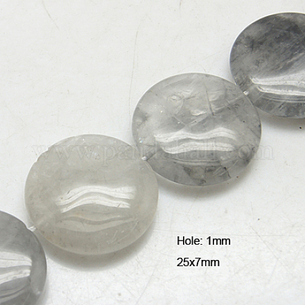 Chapelets de perle en quartz nuageux naturel G-G224-25x7mm-10-1