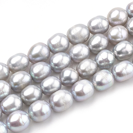 Fili di perle di perle d'acqua dolce coltivate naturali PEAR-N012-06U-1
