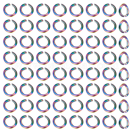 Unicraftale 100 pcs 304 anelli di salto aperti in acciaio inossidabile 3.5mm anelli rotondi colori dell'arcobaleno anelli di salto per la creazione di gioielli fai da te orecchino del pendente del braccialetto choker creazione di gioielli risultati STAS-UN0044-91-1