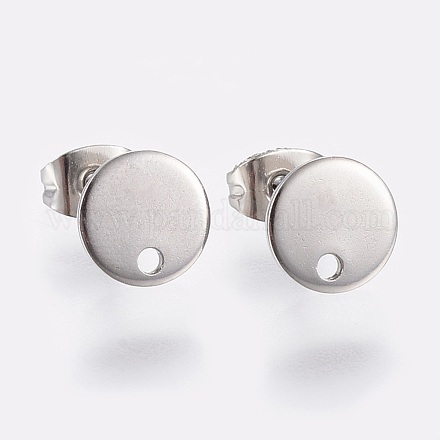 304 Stainless Steel Stud Earring Findings X-STAS-K184-01-01P-1