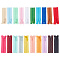 20Pcs 20 Colors Polyester & Plastic Mini Zip-fastener, with Alloy Zipper Slider, for Doll Clothes Making, Mixed Color, 6~6.05x1.5x0.1~0.35cm, 1pc/color