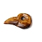 Natural Tiger Eye Pendants, Bird, 23x43mm, Hole: 5mm