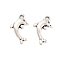 Rack Plating Alloy Pendant, Electroplate Nickel Cadmium Free & Lead Free, Dolphin, Antique Silver, 20x12x2mm, Hole: 1.6mm