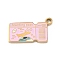 304 Stainless Steel Enamel Pendants, Golden, Airfare Charms, 10x16.5x1.5mm, Hole: 1.5mm